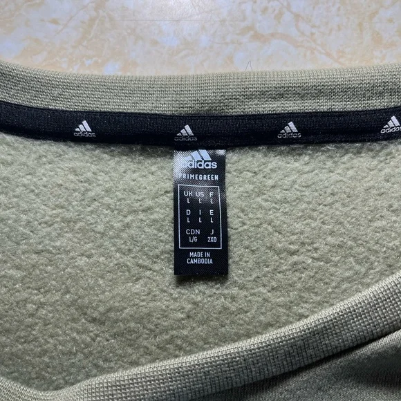 -Adidas "Prime Green" Crew Neck Sweatshirt Men's Size Large EUC - Picture 7 of 8